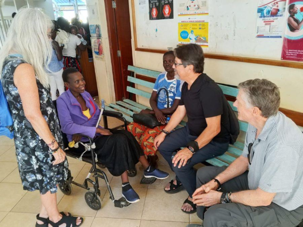 The LOMAMO team visiting Beatrice at Lumumba Sub-County Hospital in Kisumu, Kenya